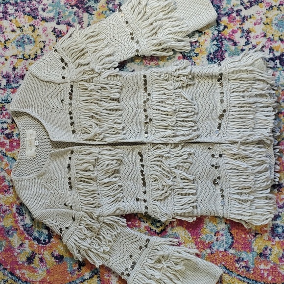 Jen's Pirate Booty Moraccan Fringe Cardigan Sweater - Picture 6 of 10